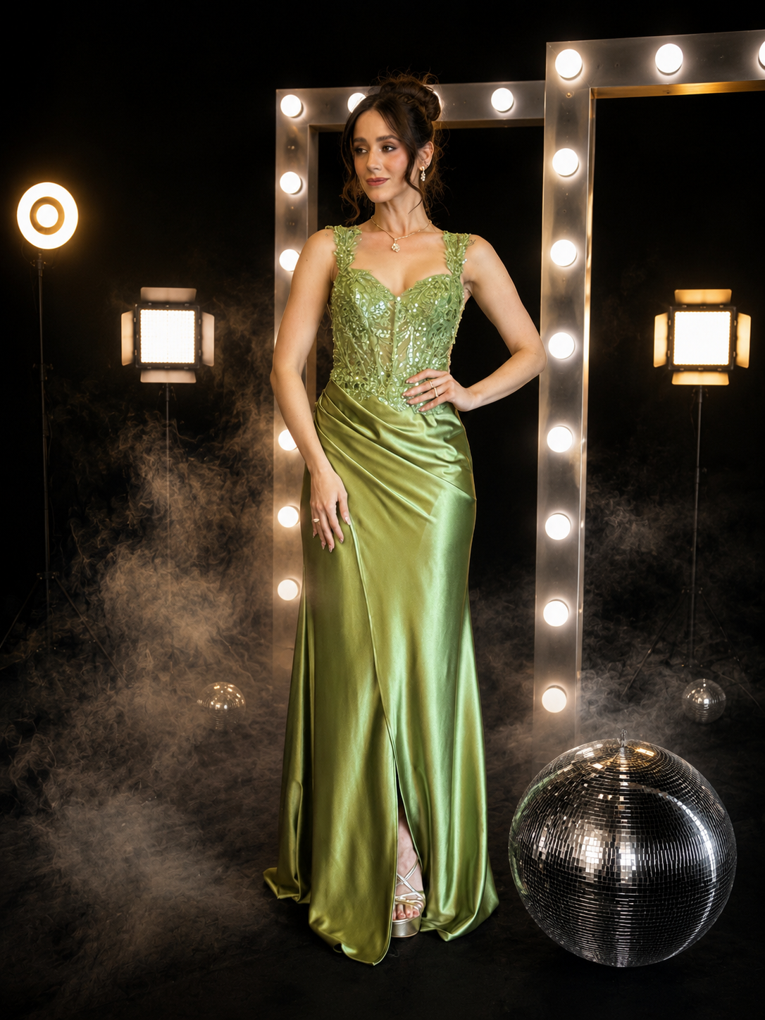 Olive Radiance Gown