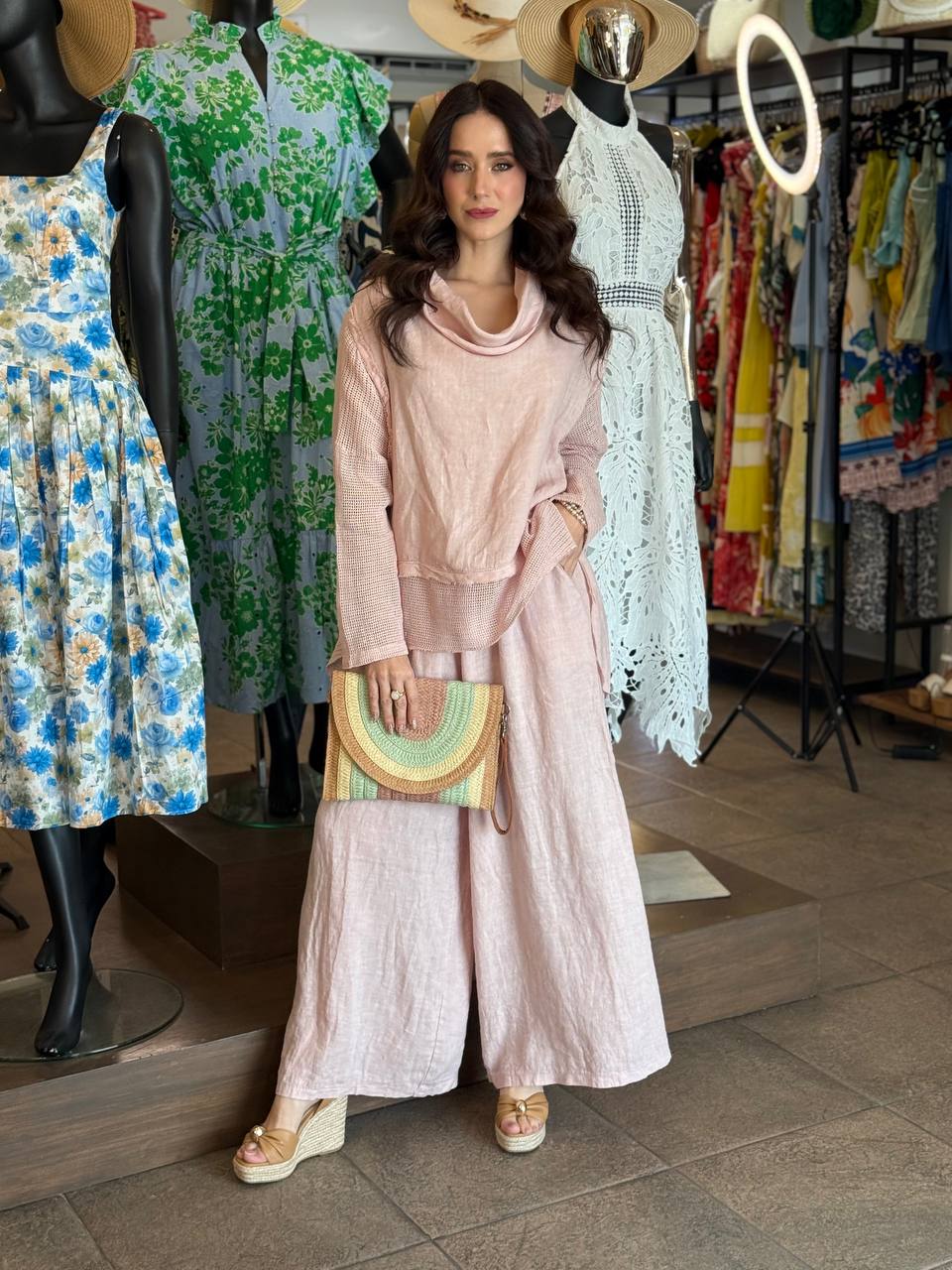 Blush Breeze Linen Set