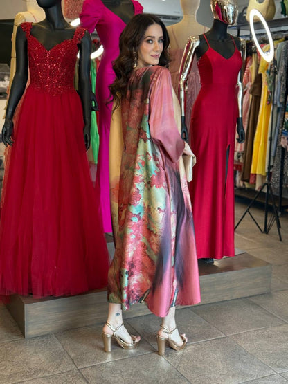 Rosé Mirage Midi Dress
