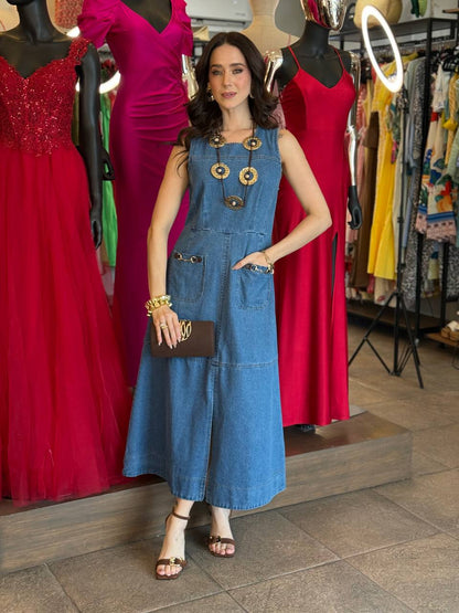 Monaco Denim Midi Dress