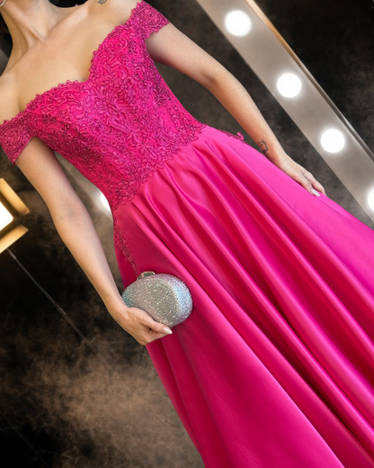 Fuchsia Bloom Gown
