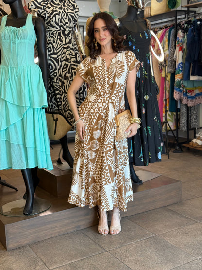 Desert Palm Midi Dress