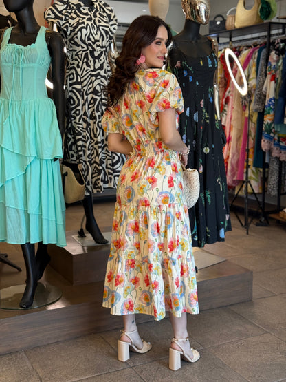 Blossom Whisper Midi Dress