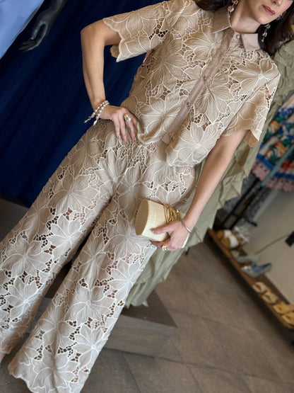 Champagne Bloom Lace Set