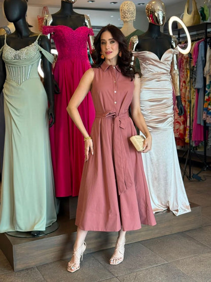 Rosewood Shirt Midi Dress