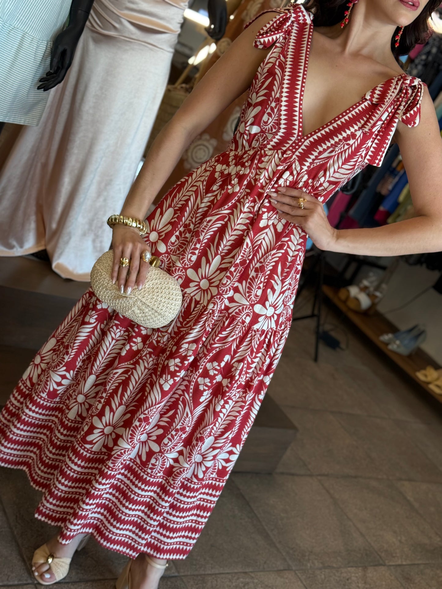 Crimson Garden Dress