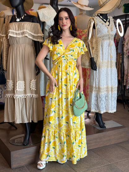 Lemon Delight Maxi Dress