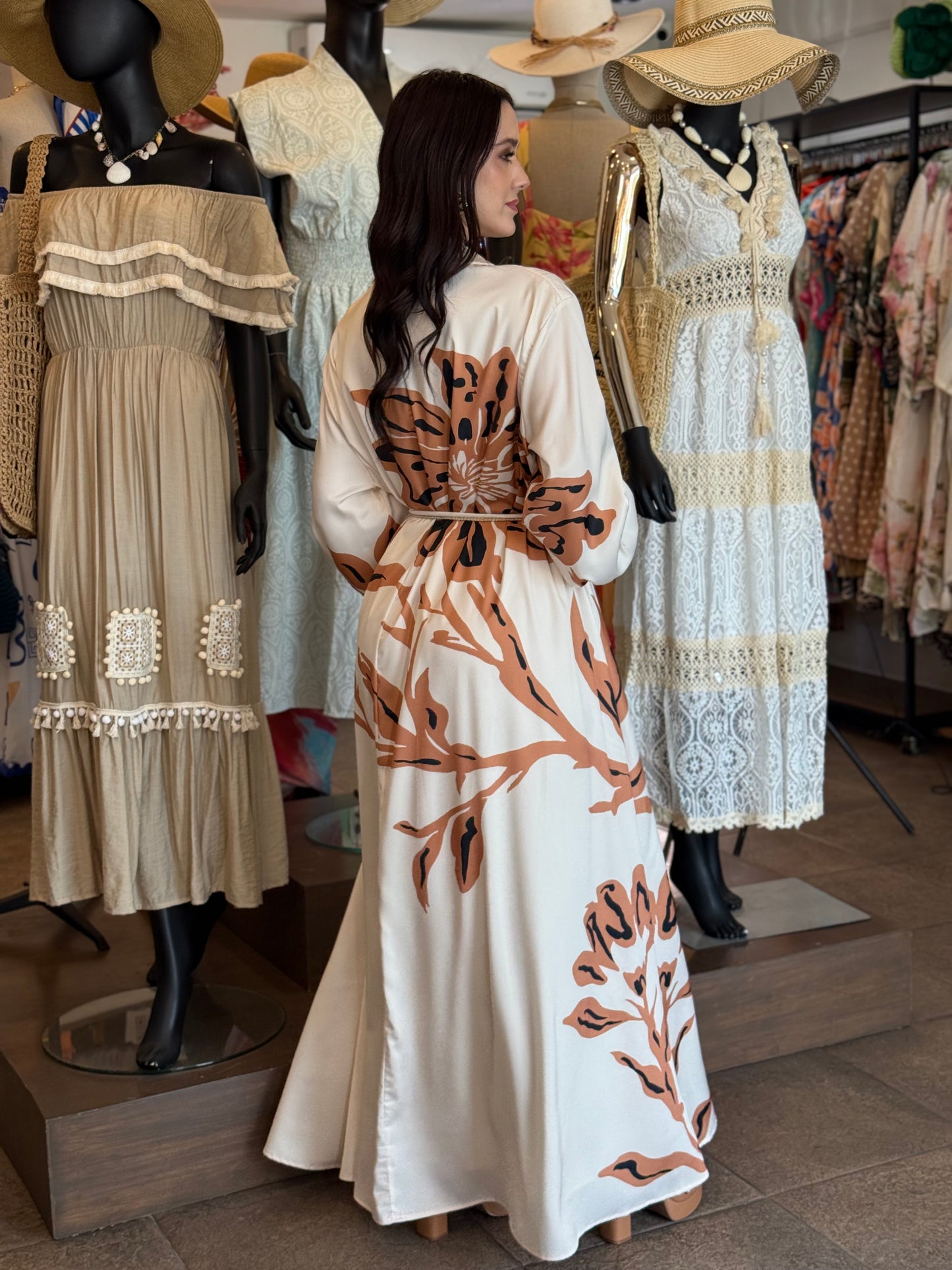 Desert Bloom Shirt Maxi Dress