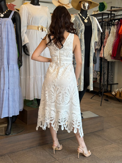 Ethereal Lace Midi Dress
