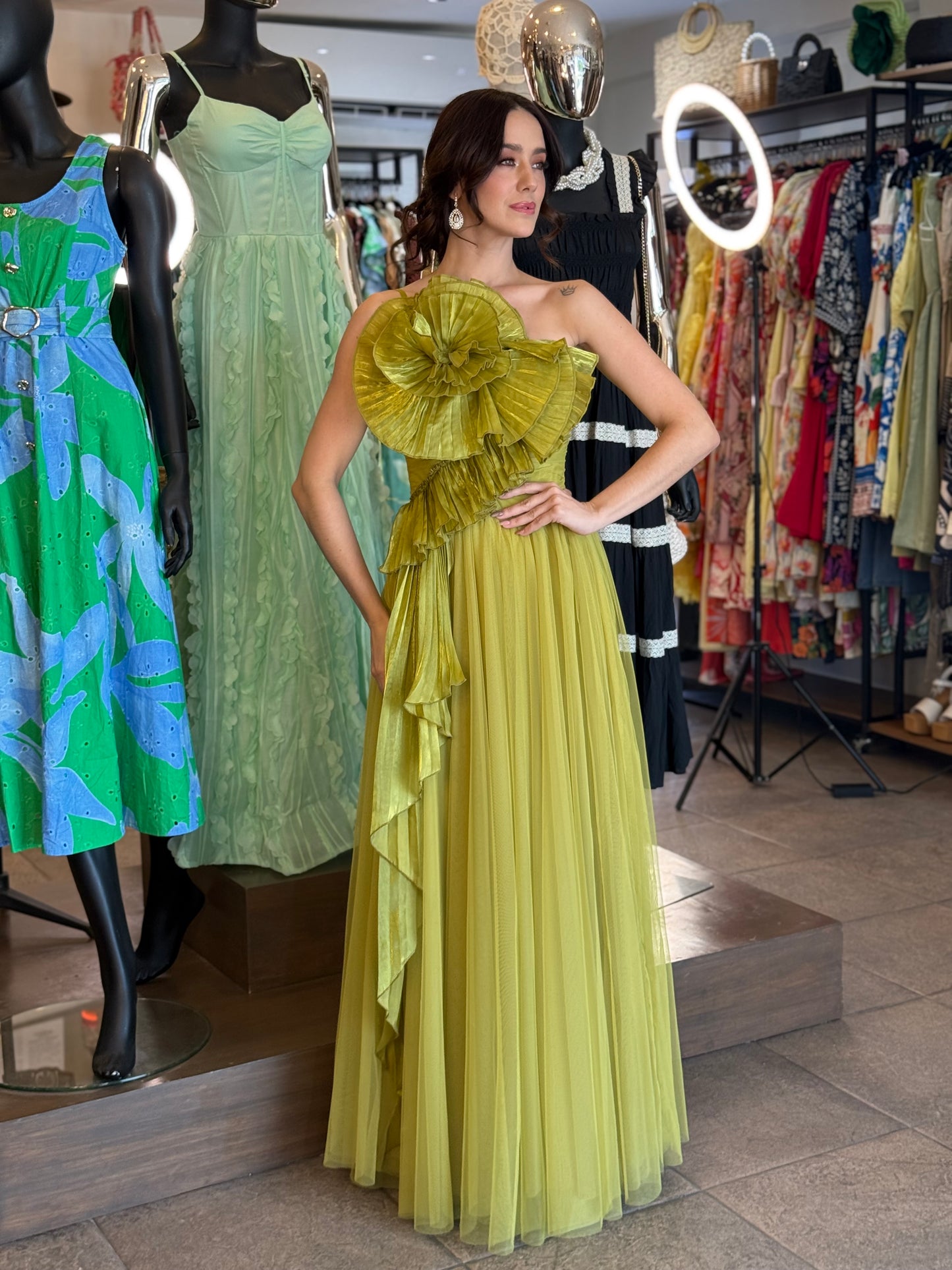 Golden Lime Couture Dress