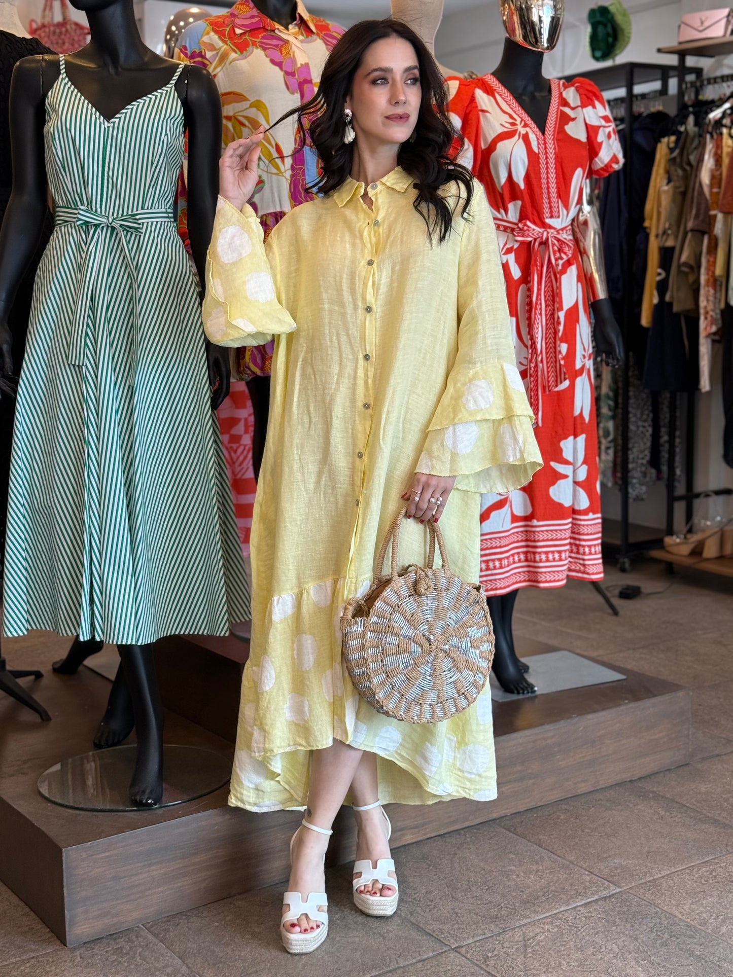 Sunlit Ease Shirt Dress
