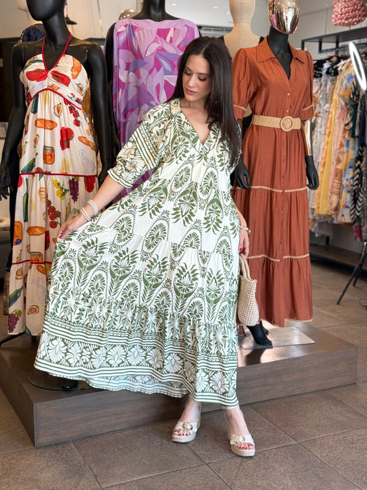 Olive Garden Midi Dress