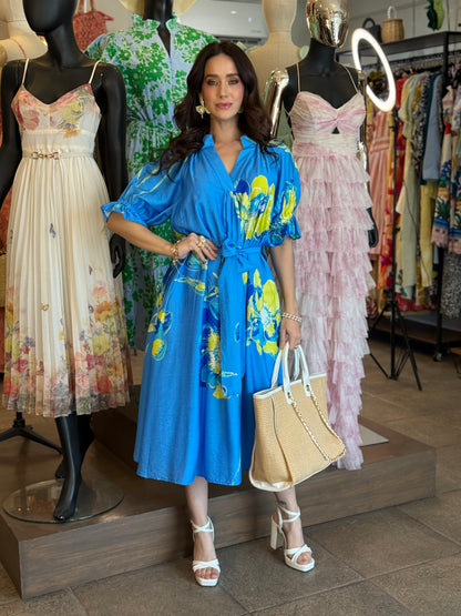 Blue Riviera Bloom Dress