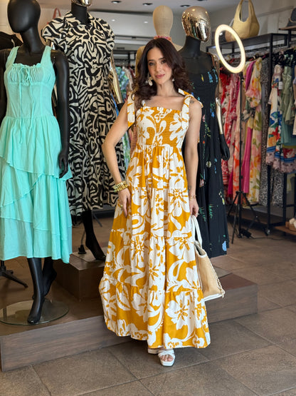 Golden Aloha Maxi Dress