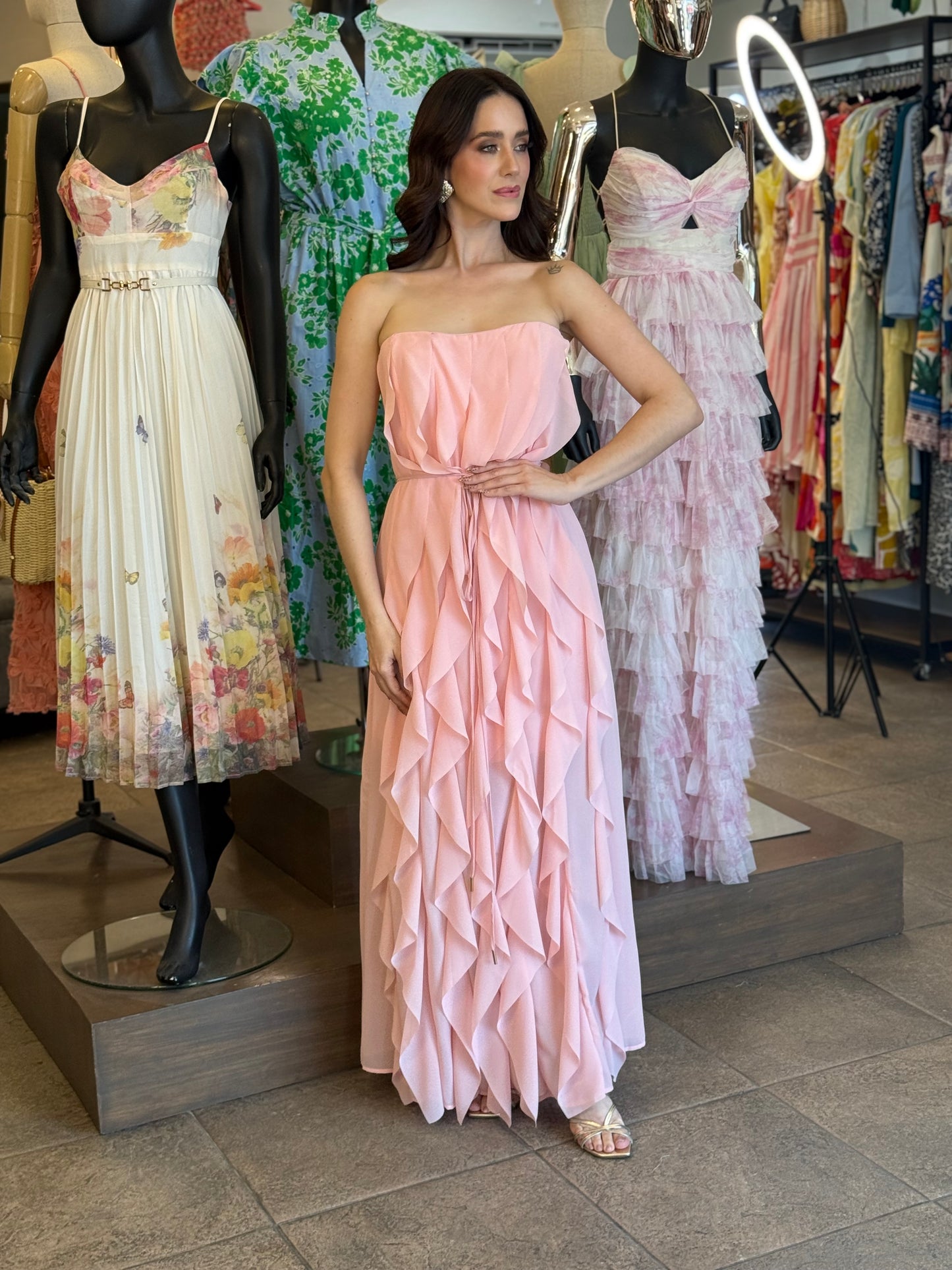 Blush Cascade Gown