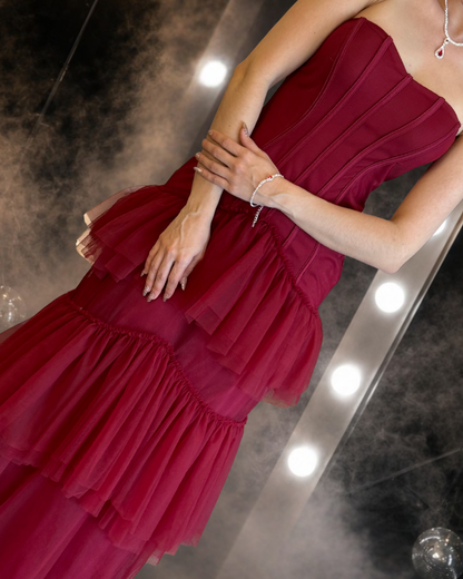Burgundy Romance Gown