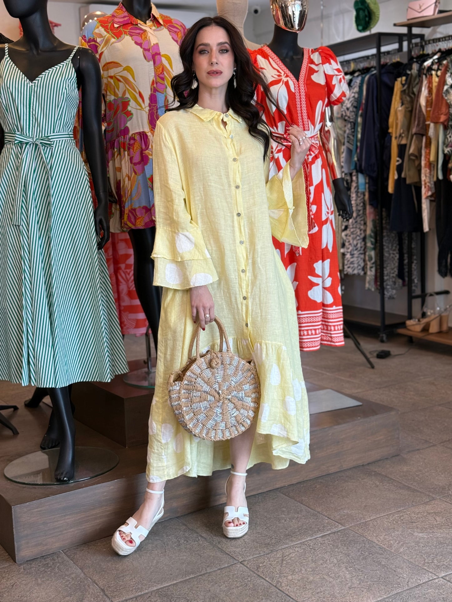 Sunlit Ease Shirt Dress