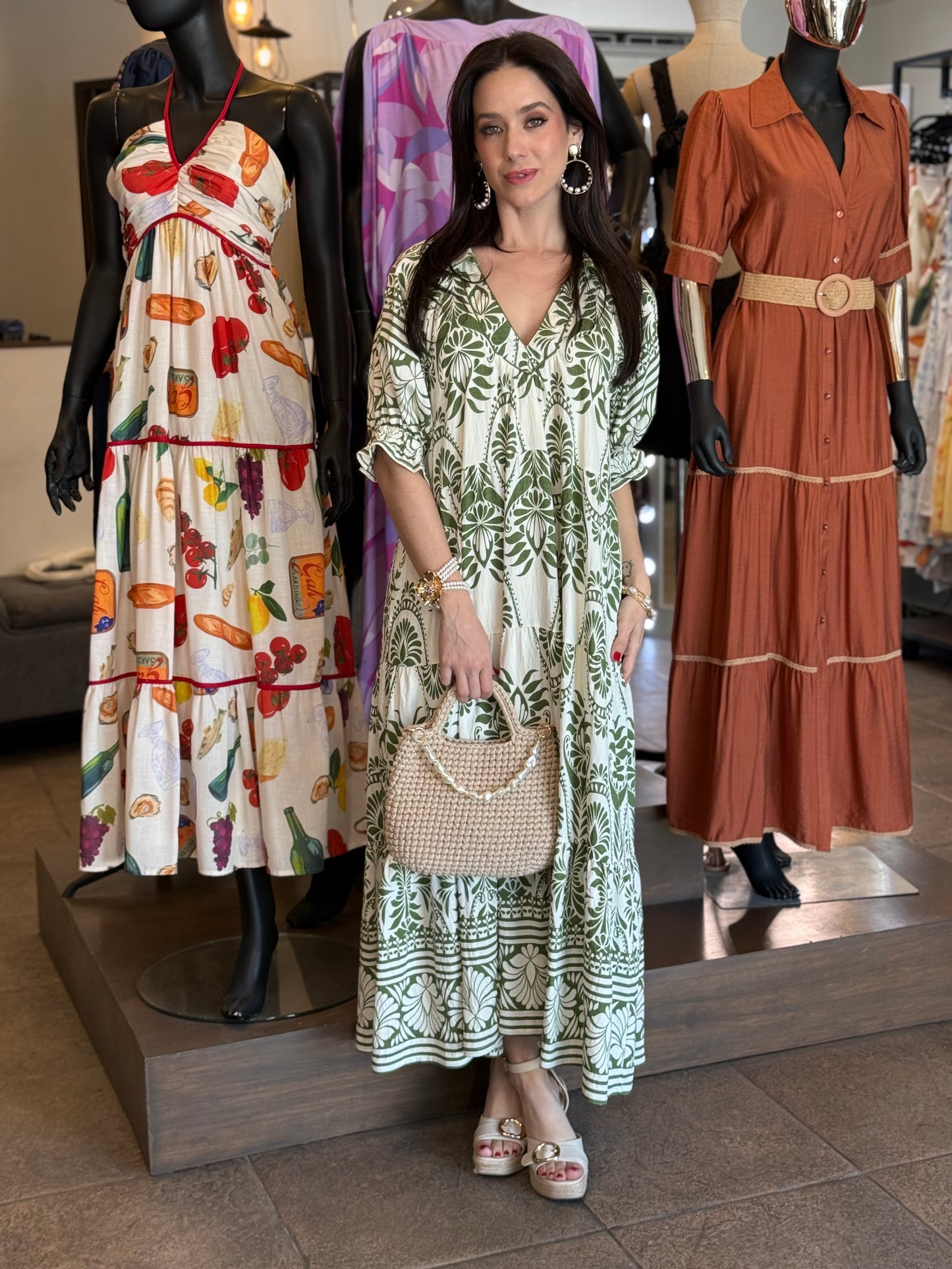 Olive Garden Midi Dress