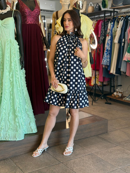 Polka Navy Dress