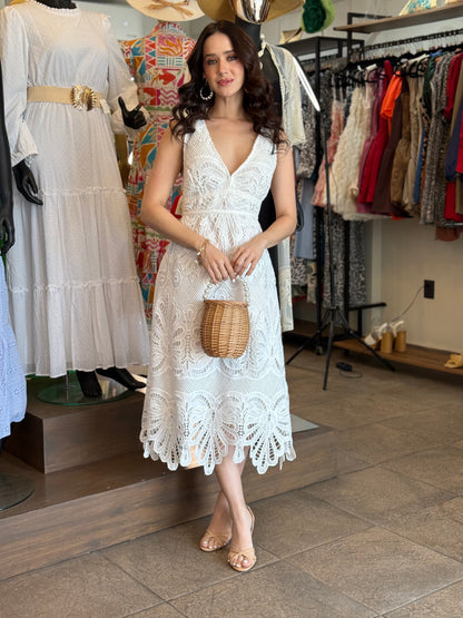 Ethereal Lace Midi Dress