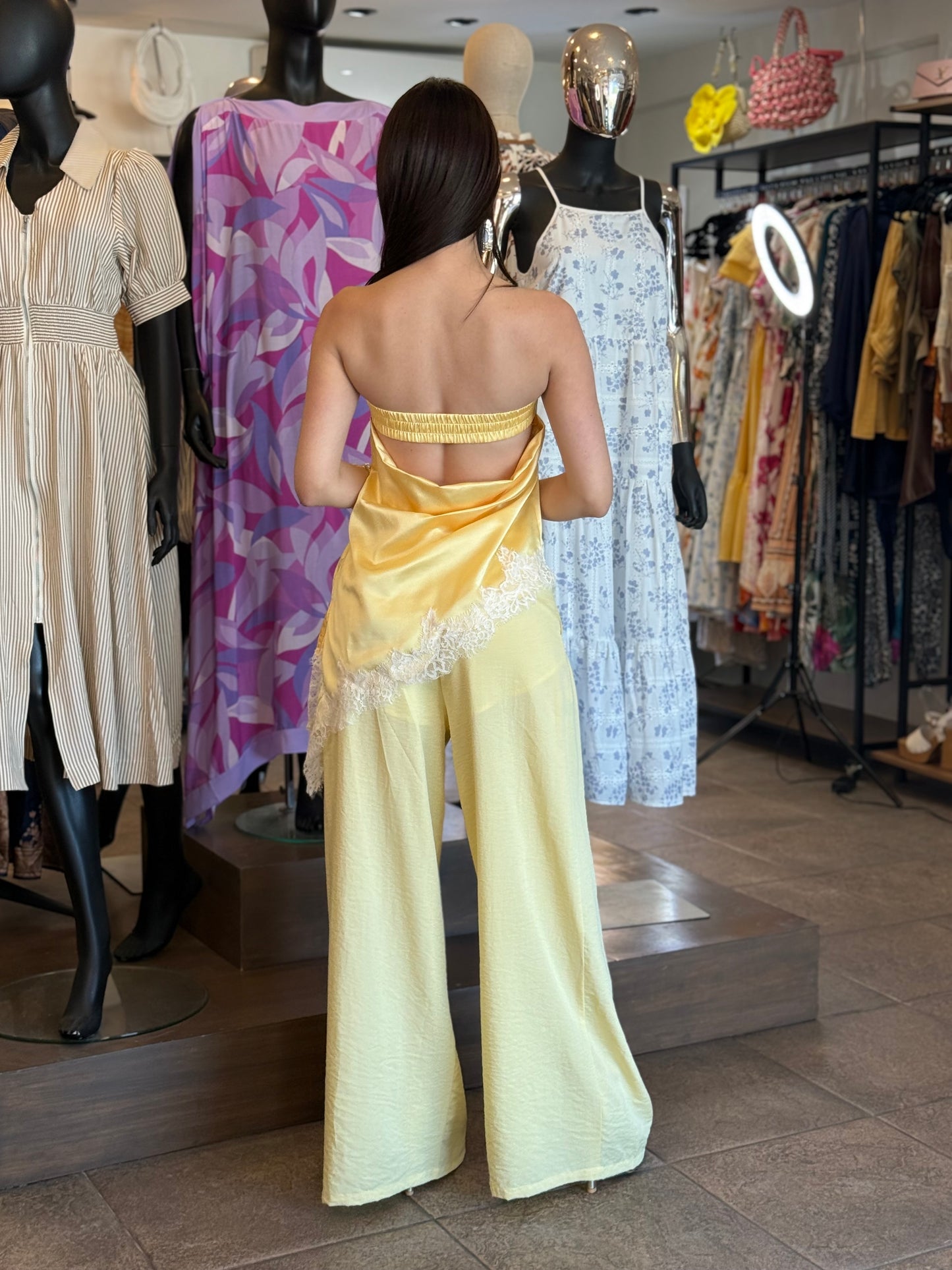 Golden Whisper Palazzo Set