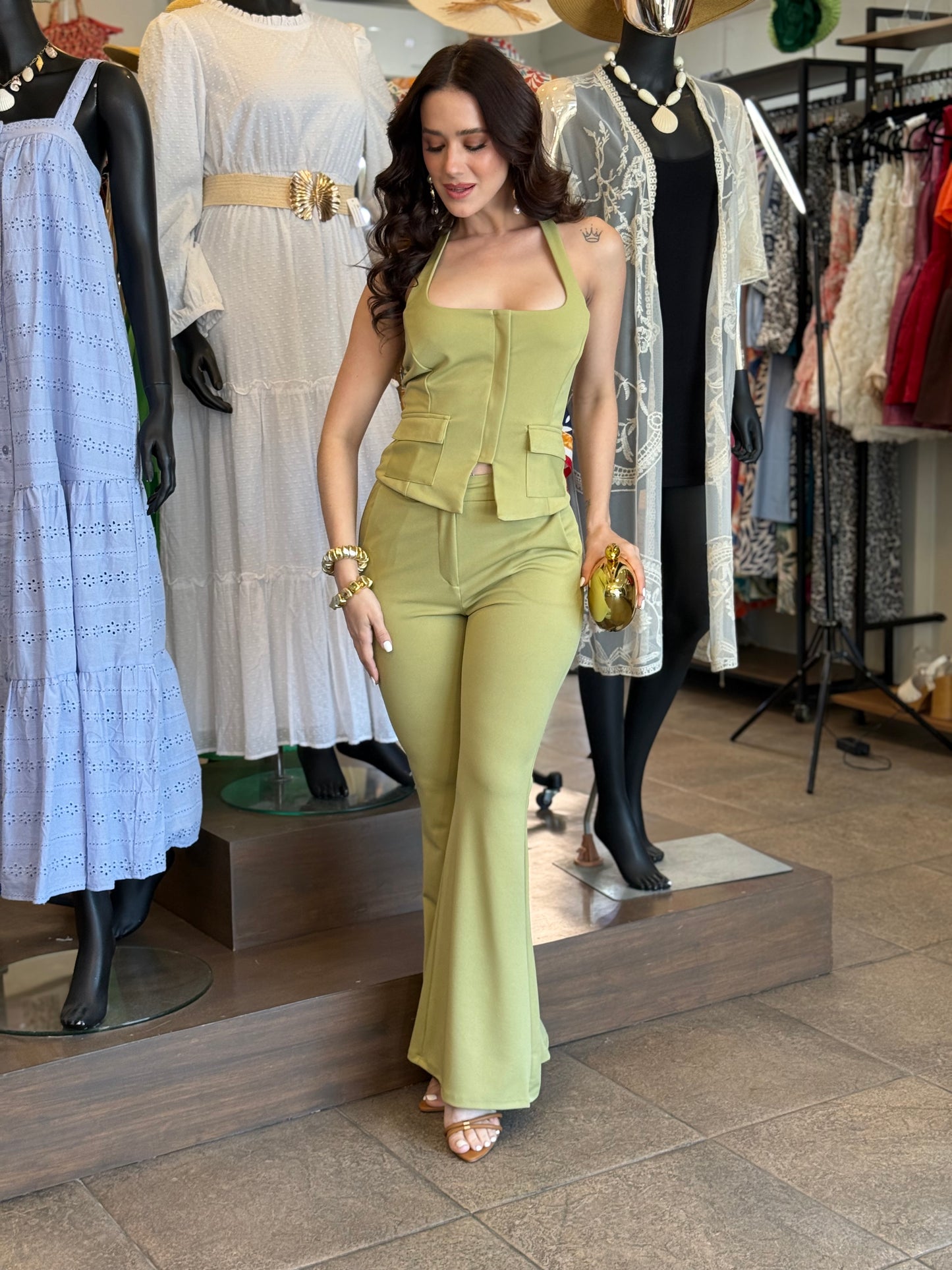 Olive Luxe Two-Piece Set