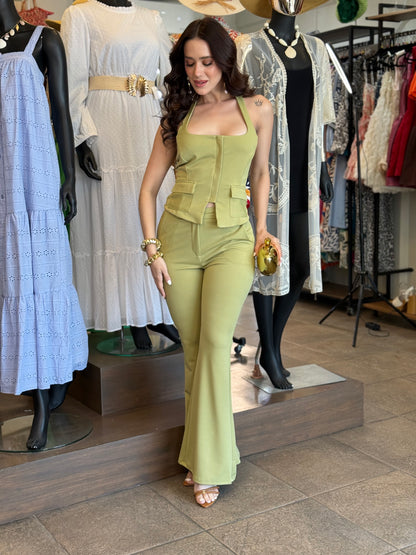 Olive Luxe Two-Piece Set