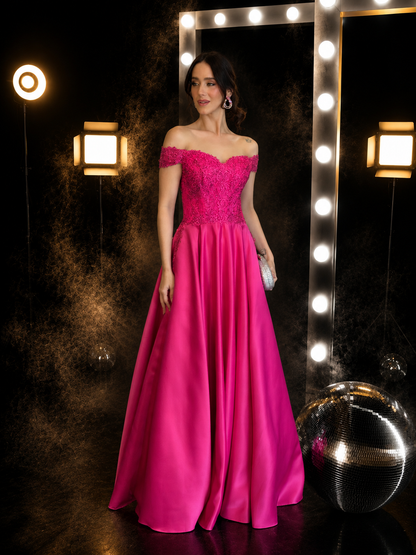 Fuchsia Bloom Gown