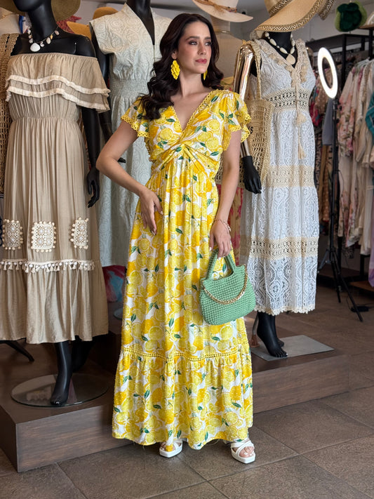 Lemon Delight Maxi Dress