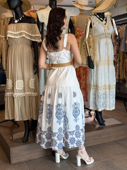Mediterranean Charm Midi Dress
