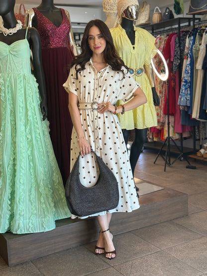 Vestido Ivory Dot Elegance Dress