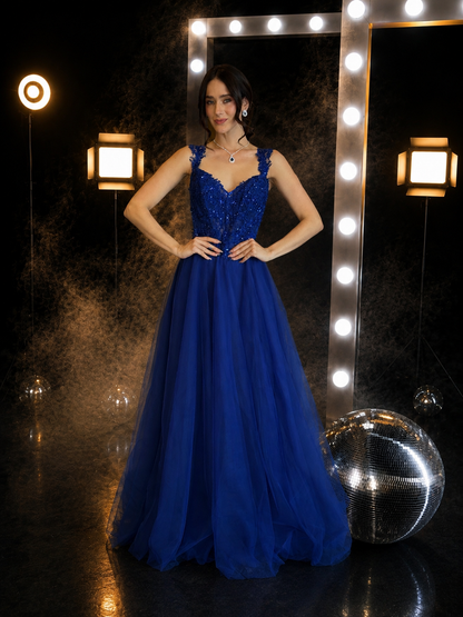 Royal Sapphire Princess Gown