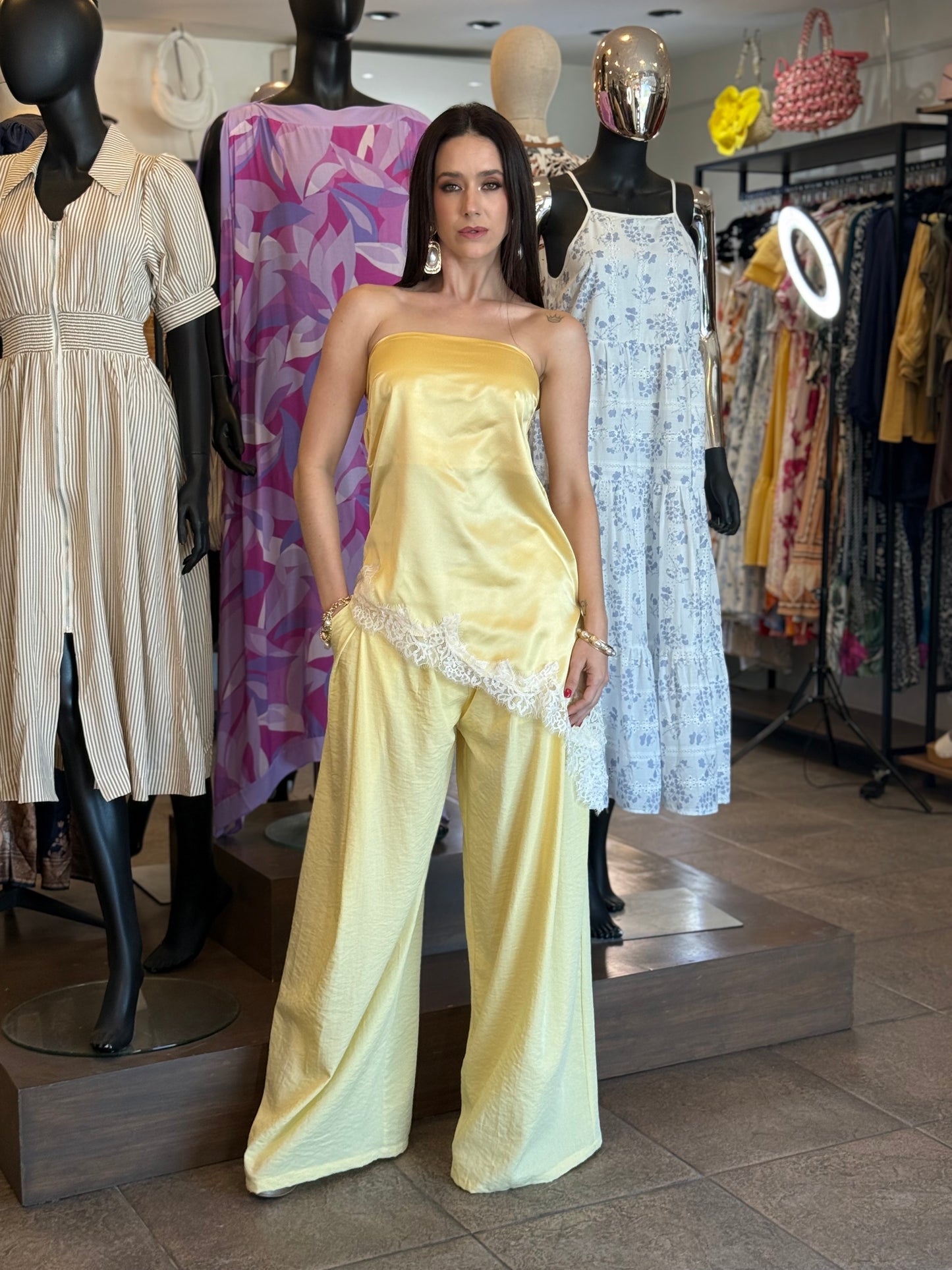Golden Whisper Palazzo Set