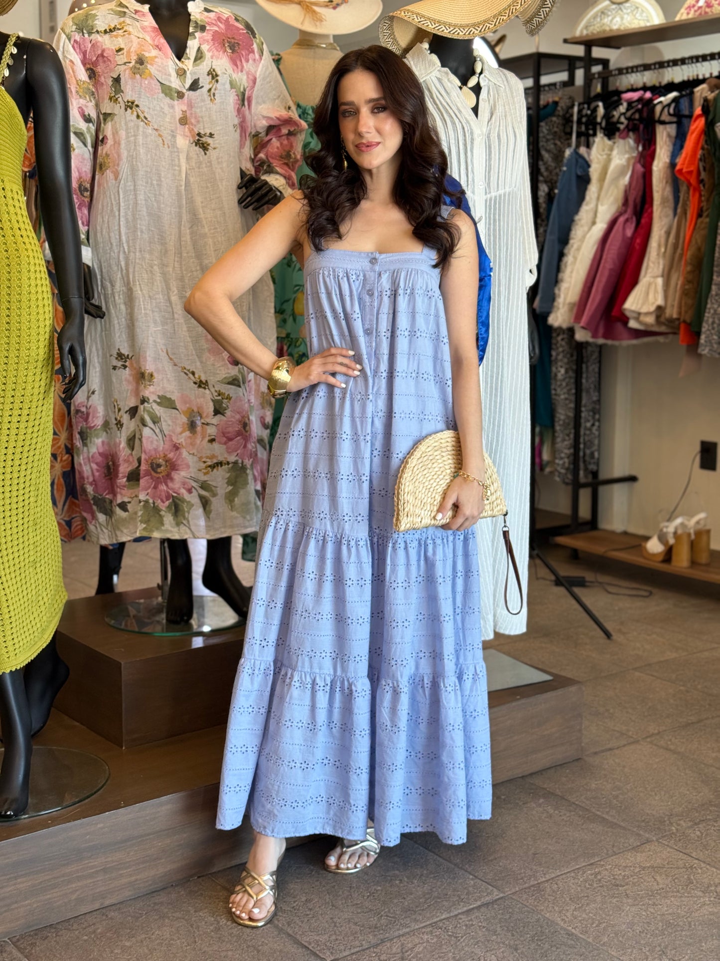 Blue Serenity Eyelet Dress