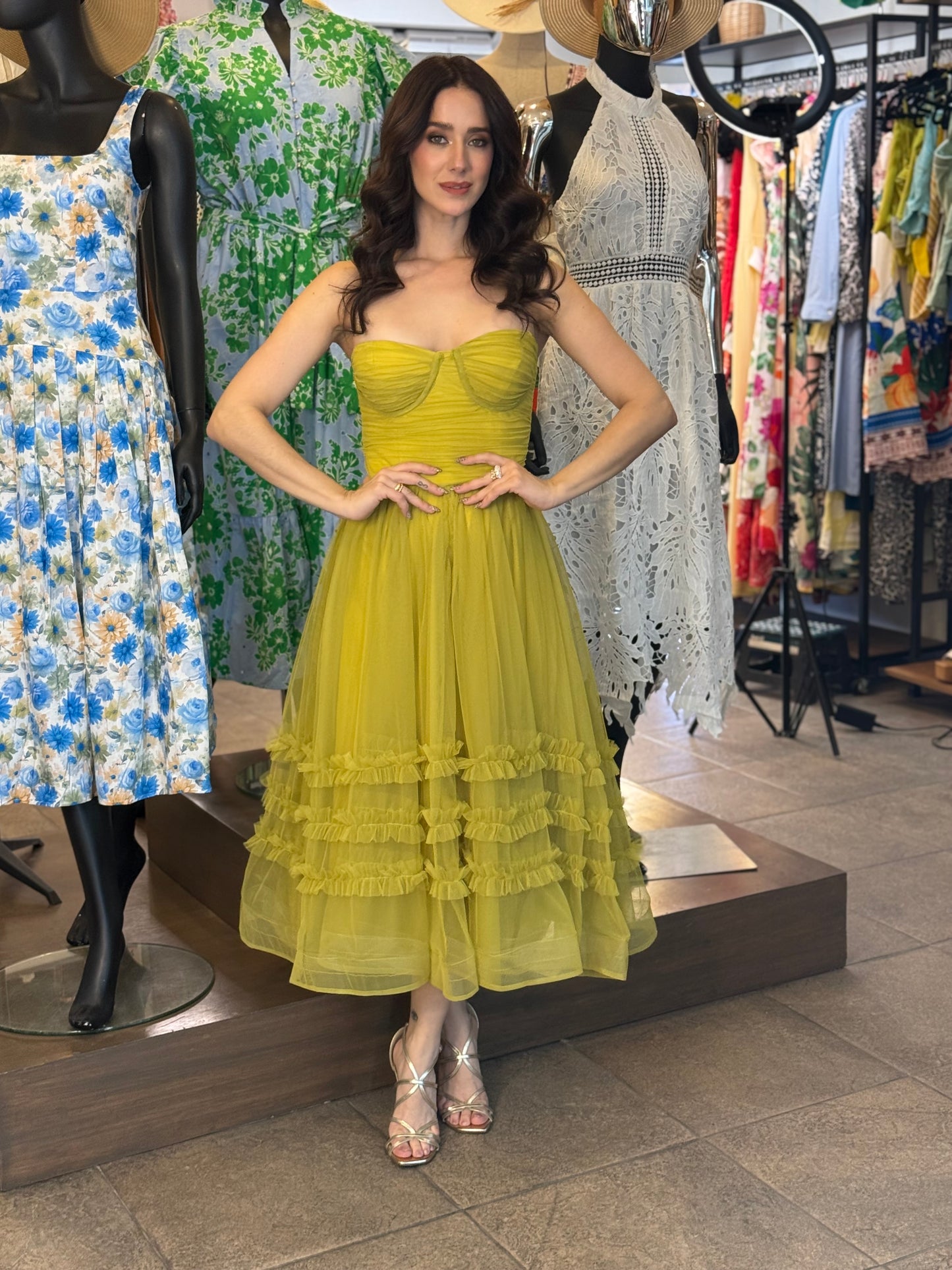 Chartreuse Whisper Dress