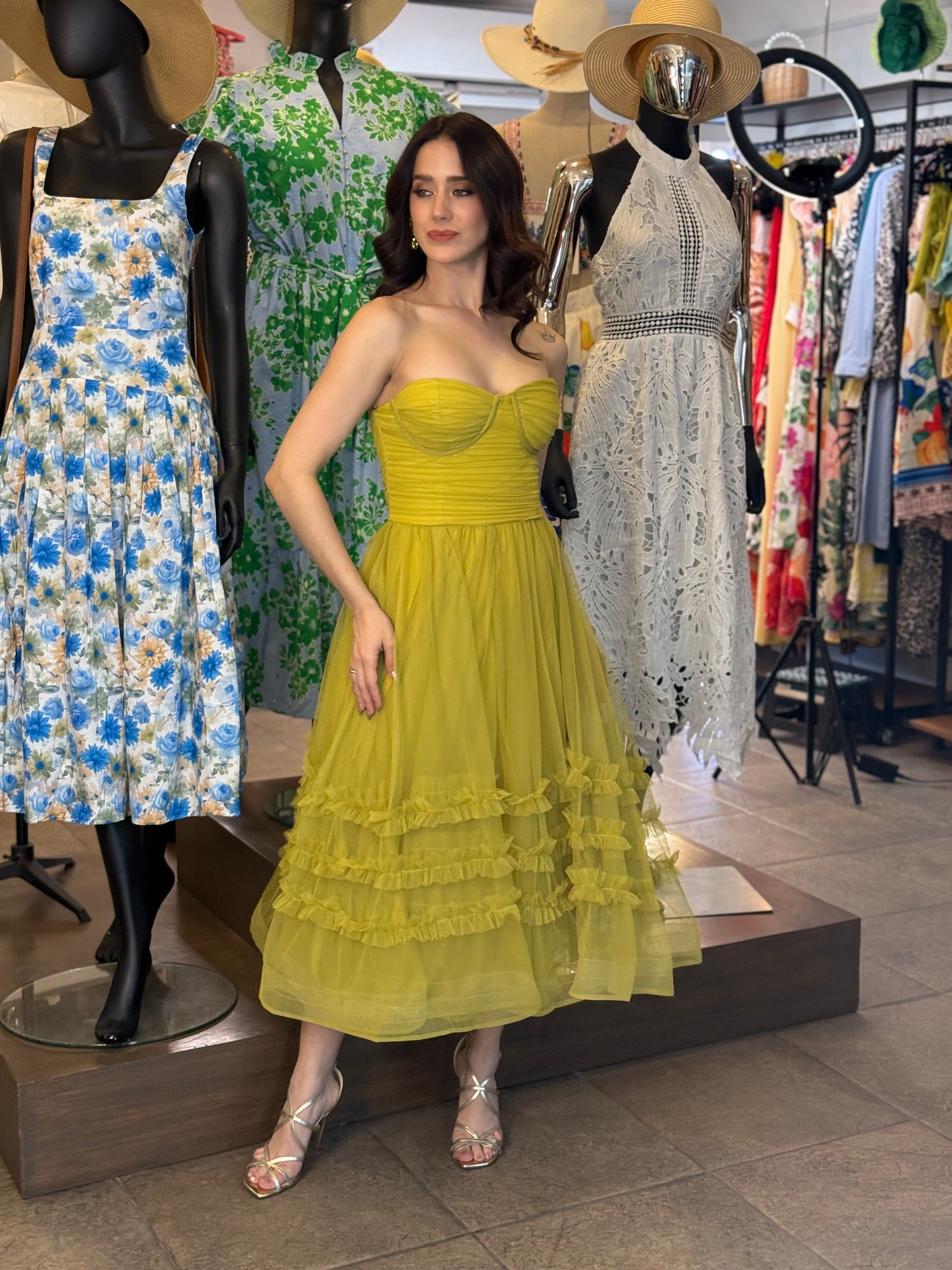 Chartreuse Whisper Dress