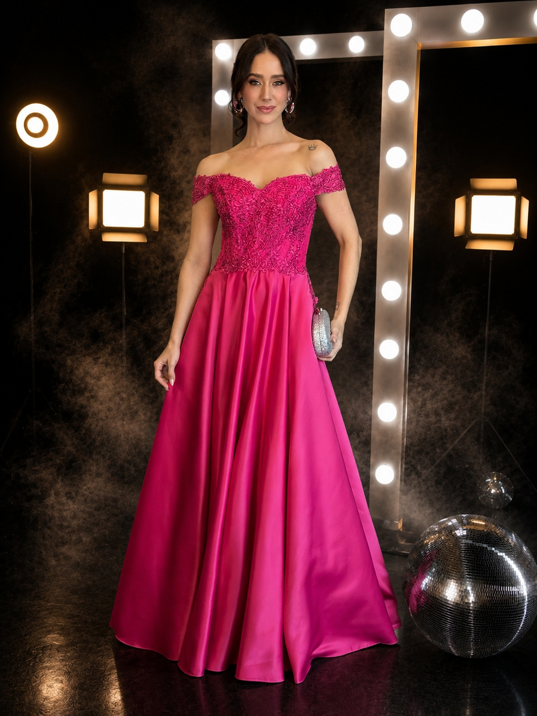Fuchsia Bloom Gown