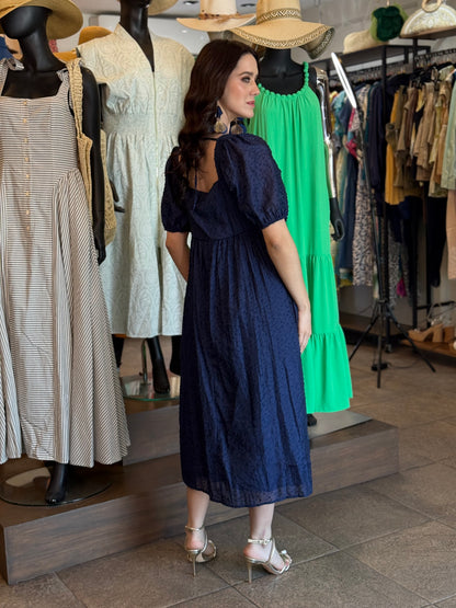 Midnight Elegance Midi Dress