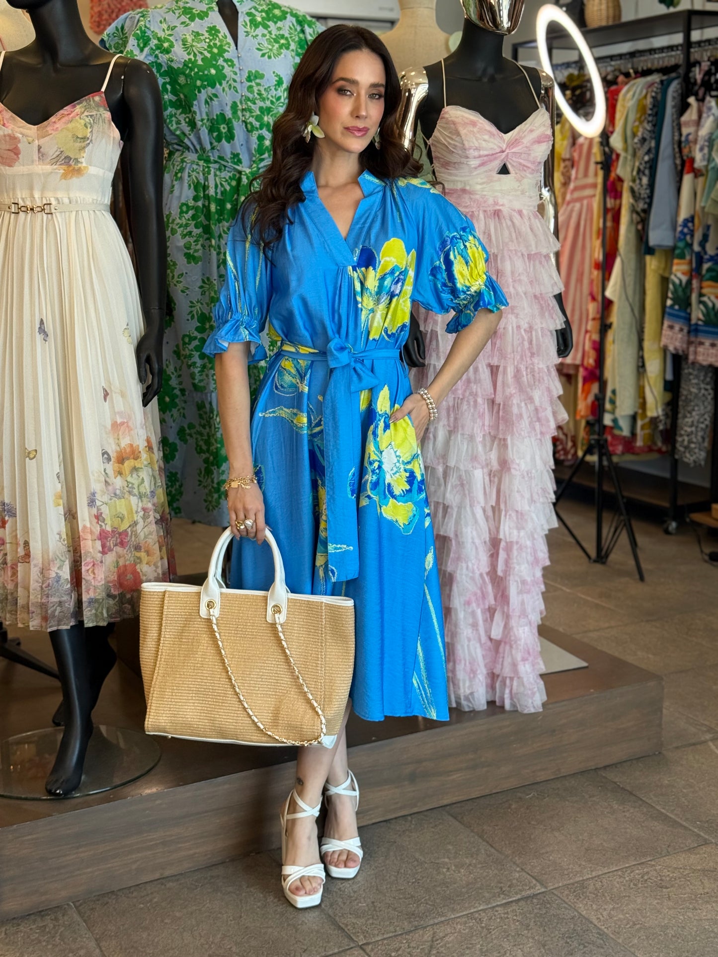 Blue Riviera Bloom Dress