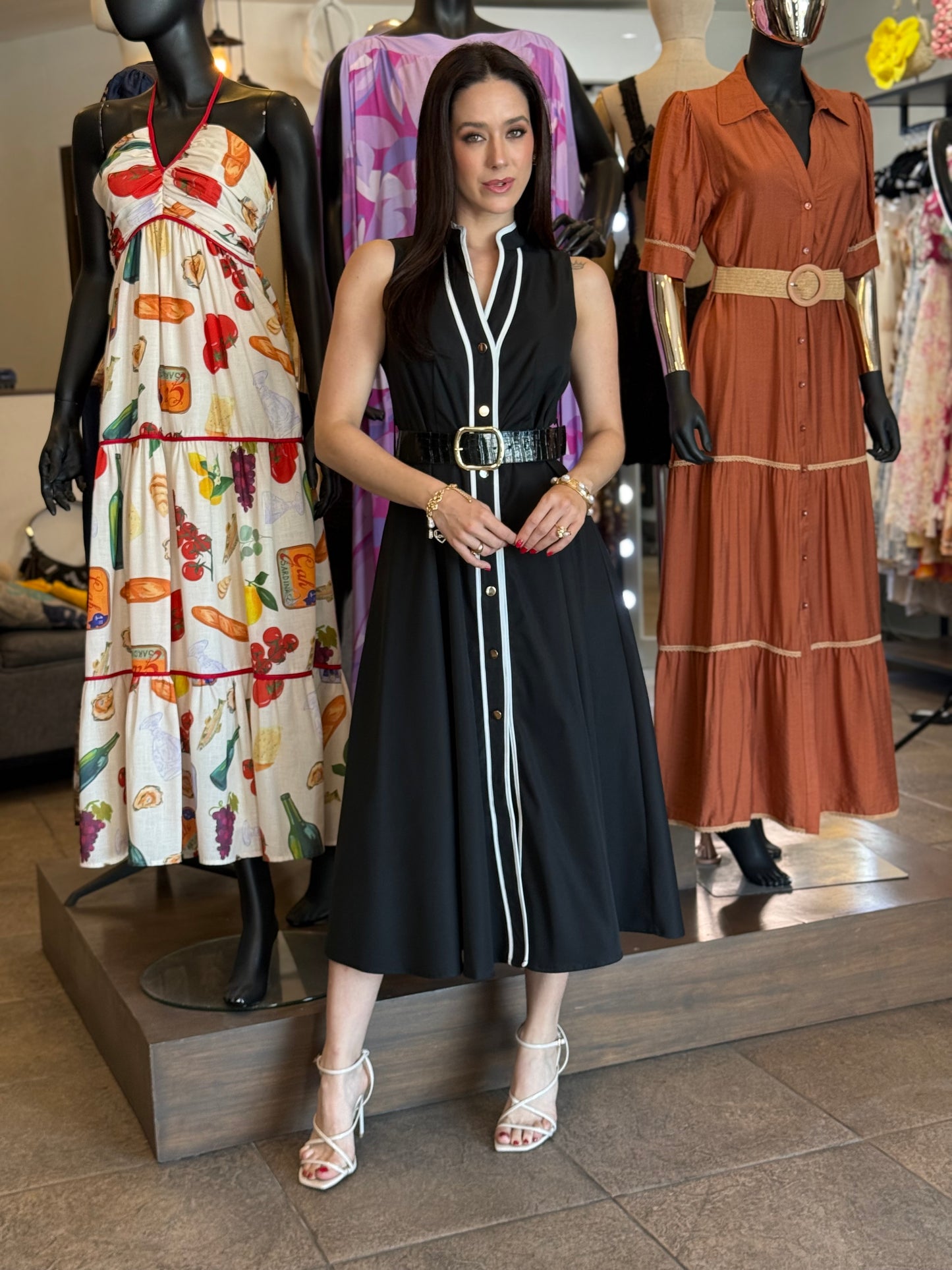 Midnight Contrast Dress