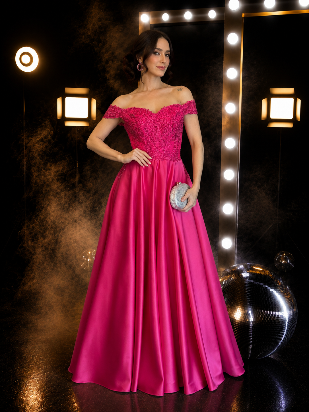 Fuchsia Bloom Gown
