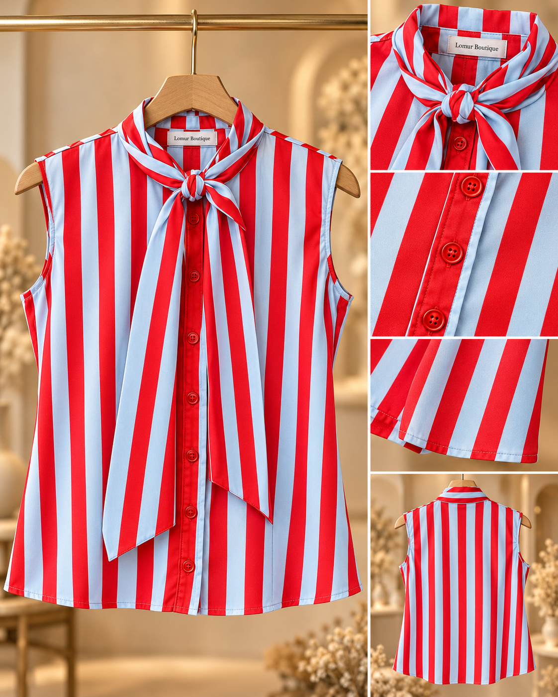 Scarlet Stripes Blouse