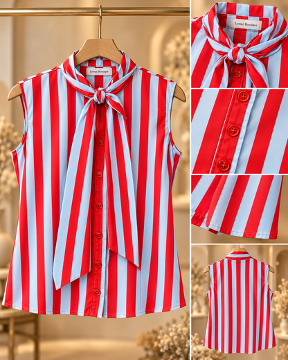 Scarlet Stripes Blouse