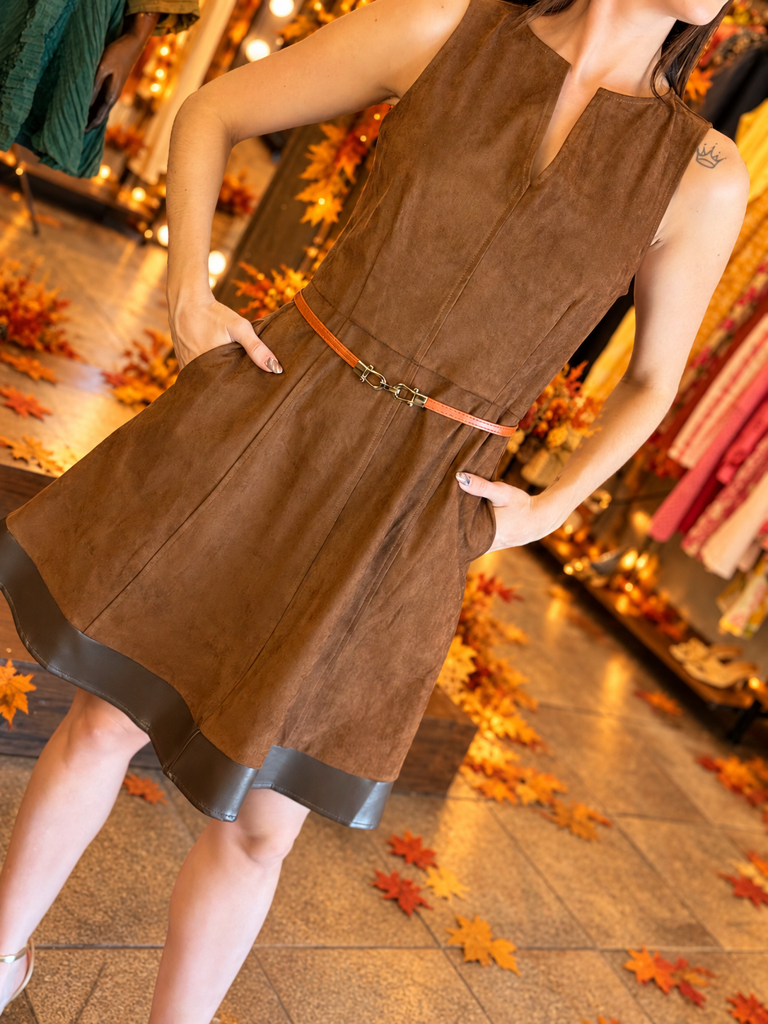 Cocoa Suede Dress
