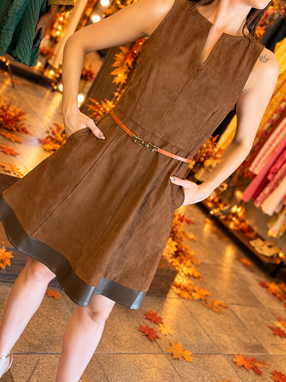 Cocoa Suede Dress