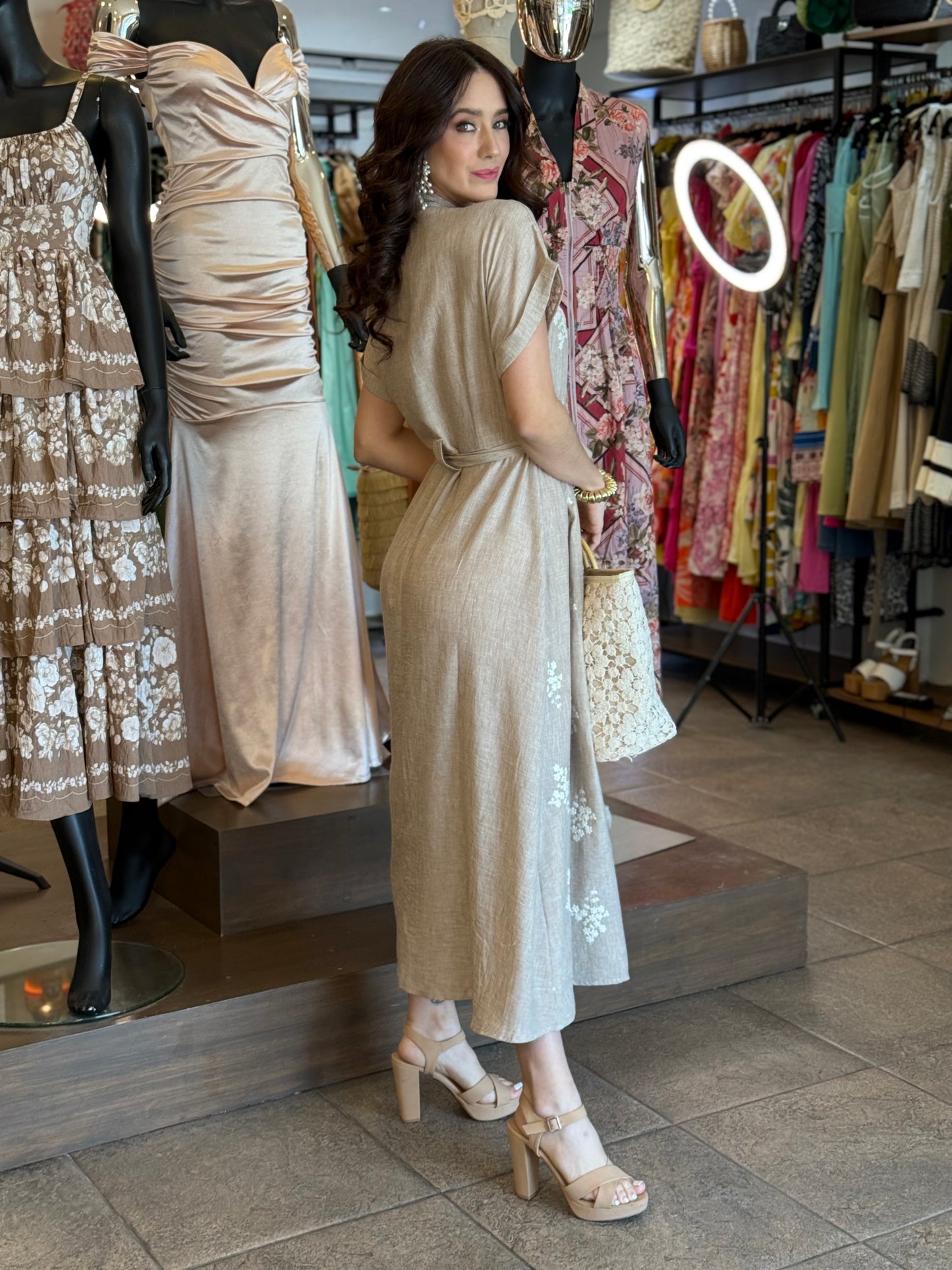 Vestido Linen Blossom Dress