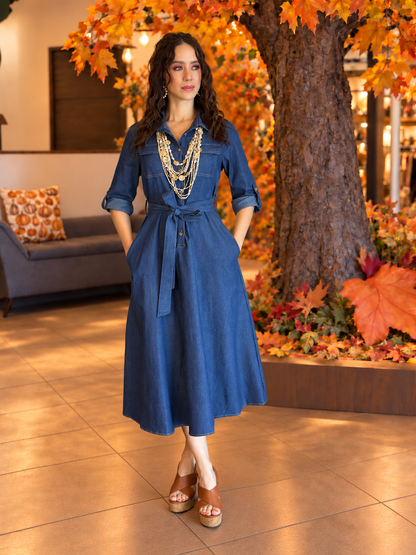 Midnight Denim Dress