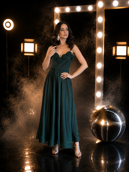 Emerald Blossom Dress