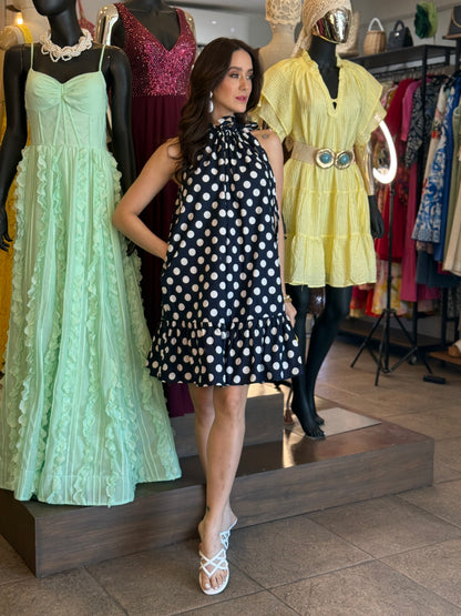 Polka Navy Dress