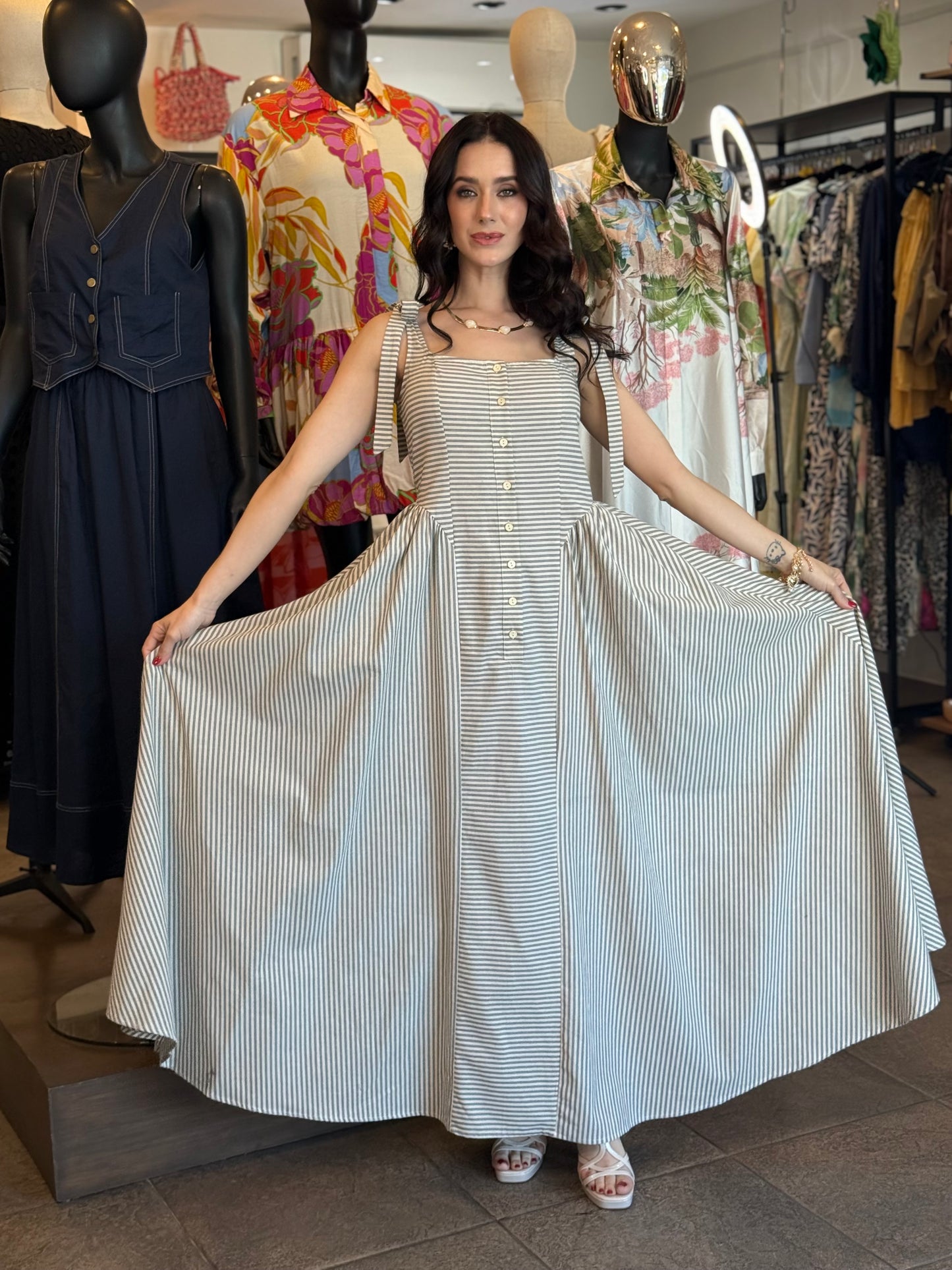Soft Lines Maxi Dress